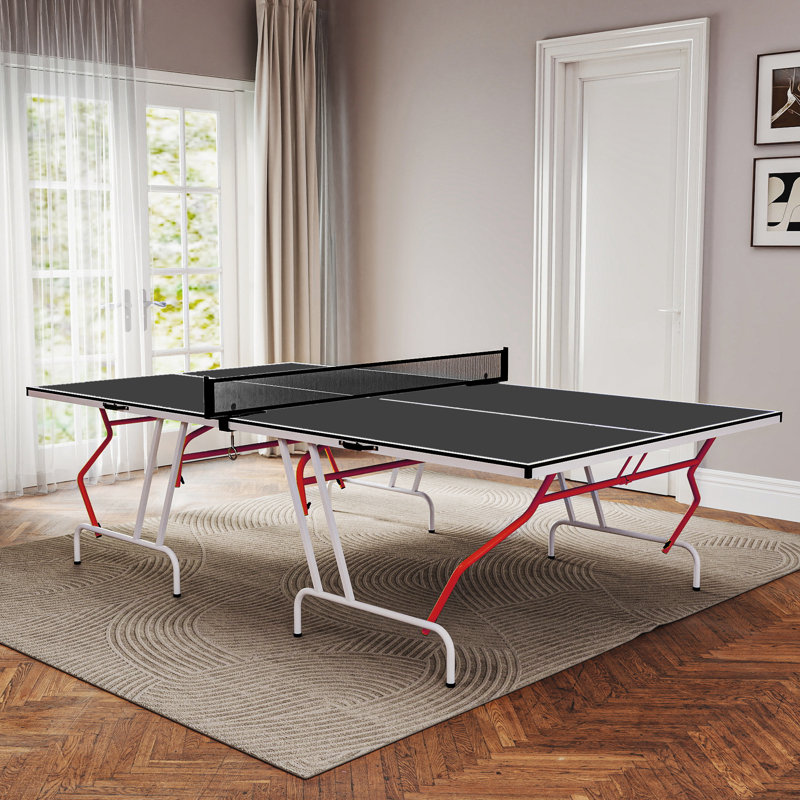 Table de ping-pong pleine grandeur 9 pi x 5 pi, tennis de table gris foncé