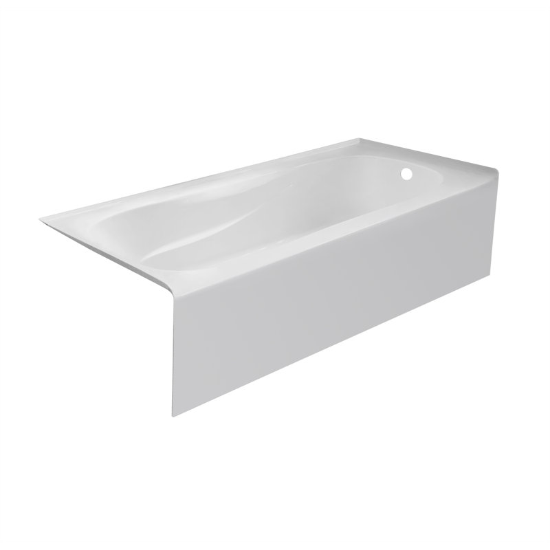 66" x 32" Above Floor Rough-In Soaking Acrylic Bathtub
