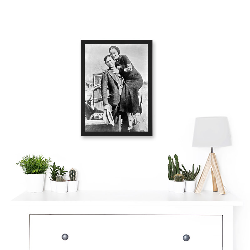 Clyde Barrow Gang Bonnie Parker Outlaw Criminal - Single Picture Frame Print