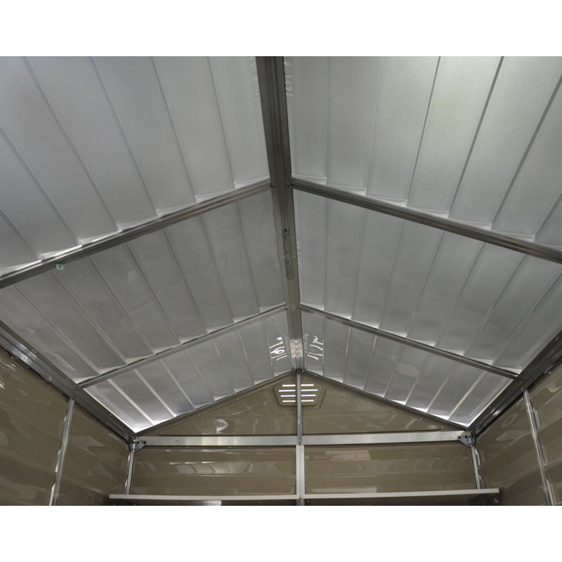 Palram - Canopia Skylight 6 Ft. W x 7.5 Ft. D Polycarbonate Storage Shed, Tan