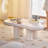 Clouddream Cream Table - A Sleek, Nordic-Inspired Piece With A Unique Irregular Design. Perfect For Small Spaces, It Adds Modern Elegance And Functionality To Any Room.