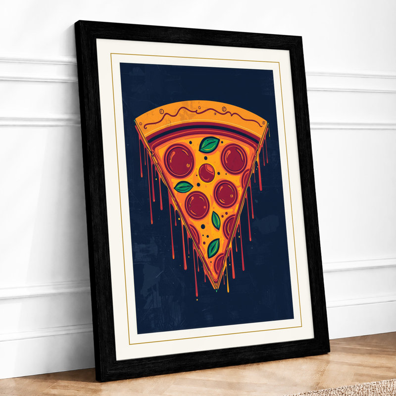 Slice of Fire Modern - Framed Print, Black, A3 - 42.0 x 29.7 cm