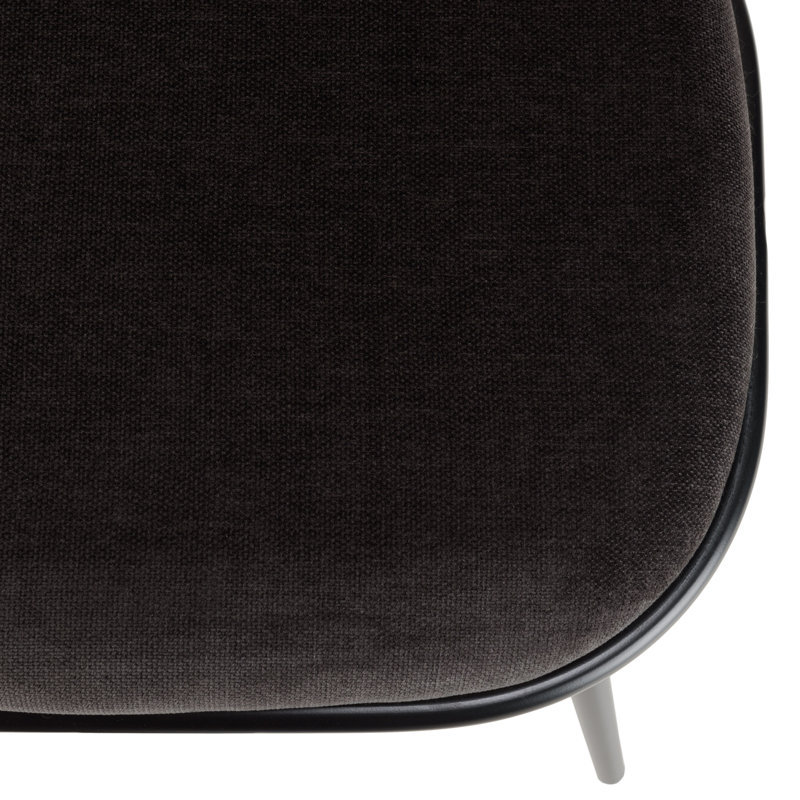 LEA 48cm H Metal Side Chair, Black