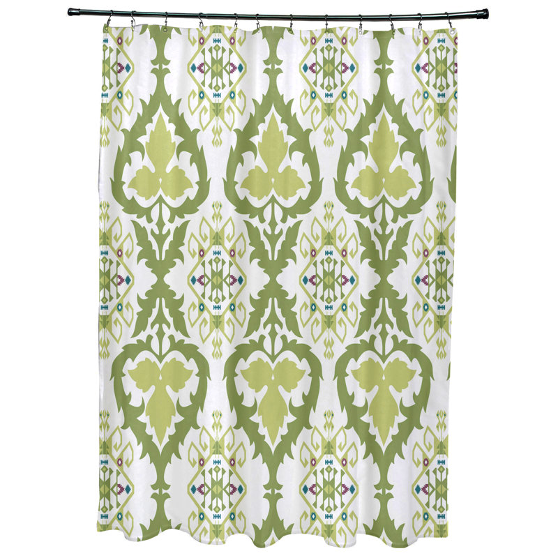 Musser Floral Shower Curtain, Green