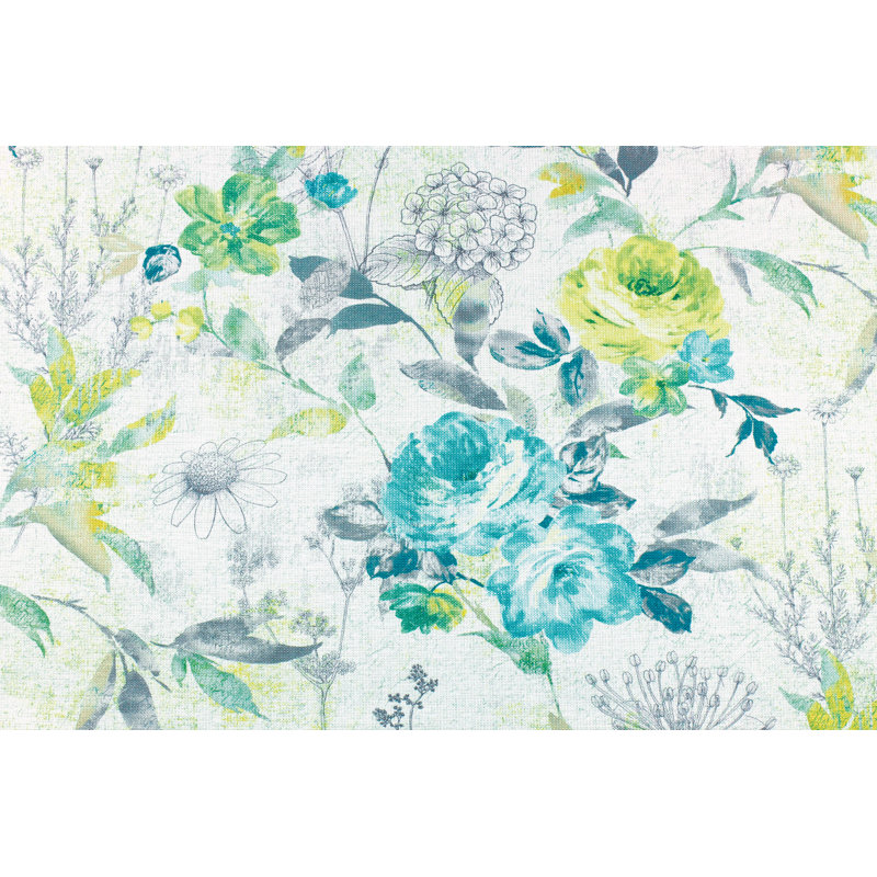 Denzel Tablecloth, Natural/Blue