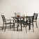 Alyah 4 - Person Metal Patio Dining Set with Square Table