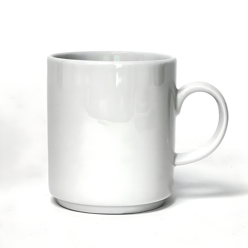 Utopia 10.5‑oz white porcelain stackable mug