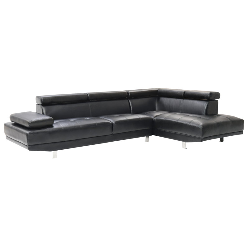 Canapé modulaire Modern River, Noir, noir, noir, noir