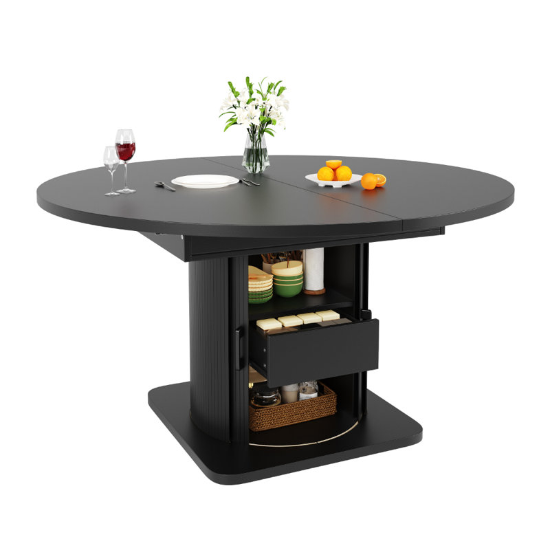 Extendable Dining Table, Black
