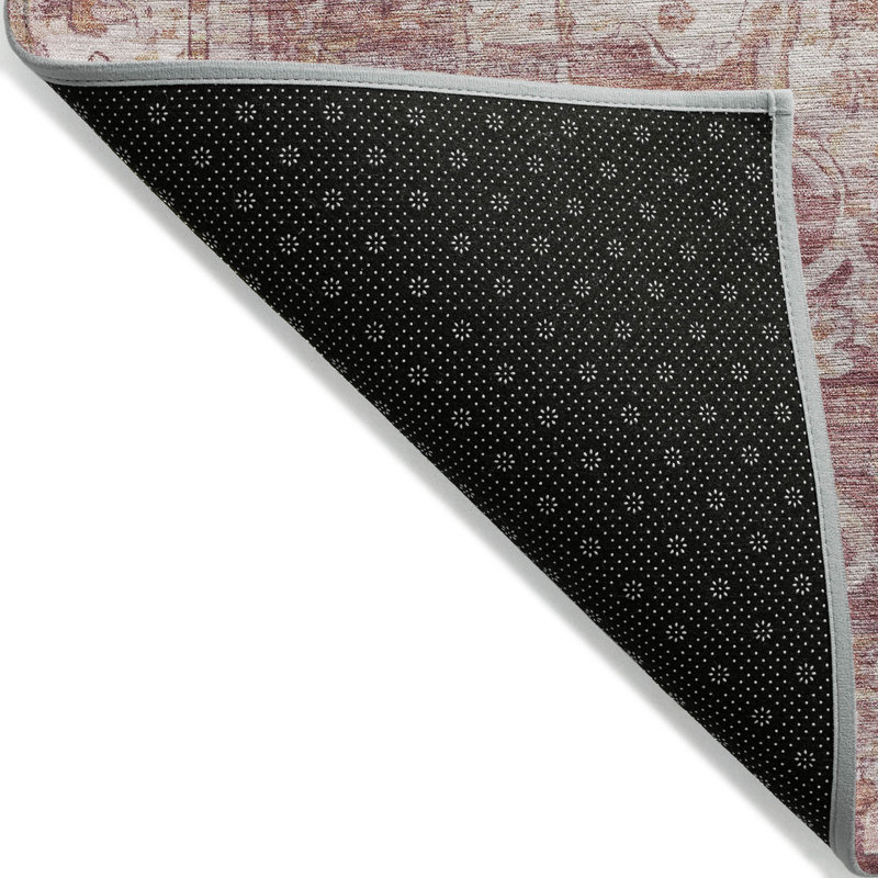 Machine Washable Indoor/Outdoor Xhevrie Paprika Rug, Rectangle 3' x 5'