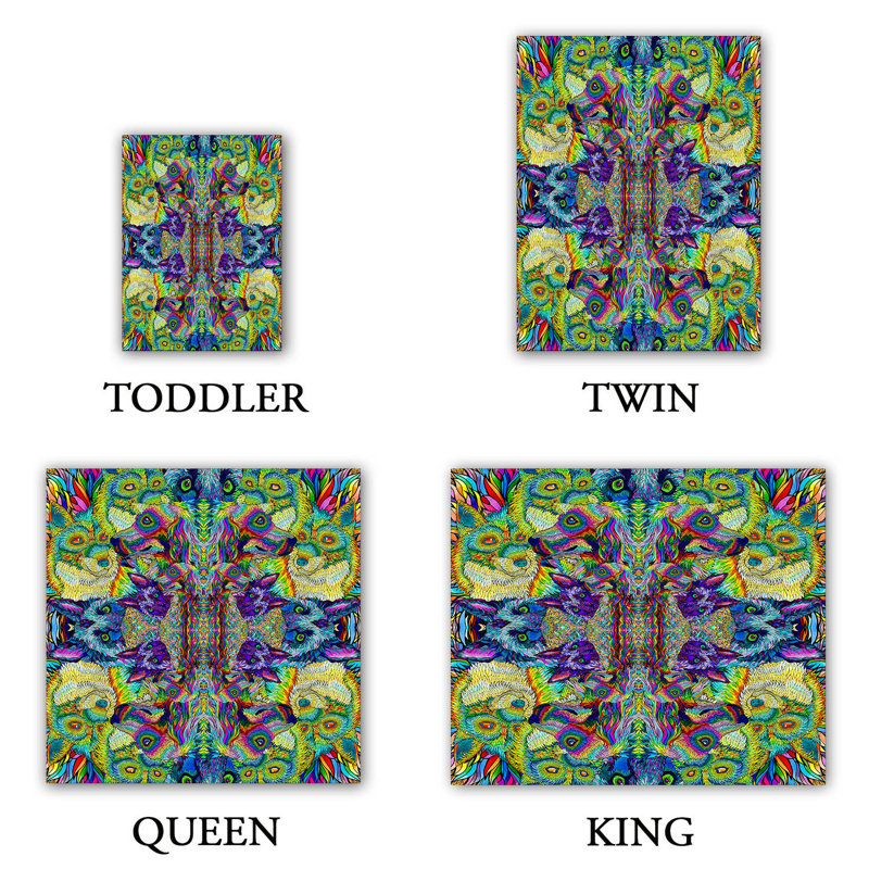 Polyester Ikat Duvet Cover, 1 Queen Duvet Cover + 2 Standard Shams