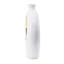 Vase rond, blanc / or