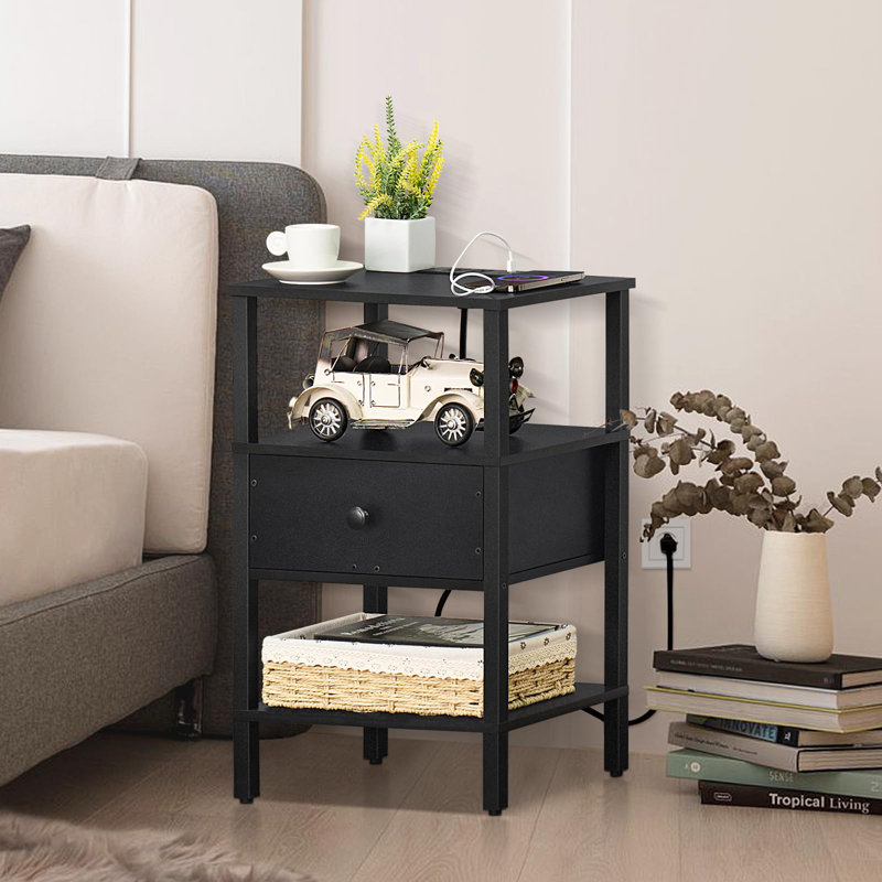 Table de bout Bodcaw, Noir, H 23,74 po x l 14,96 po x P 11,81 po