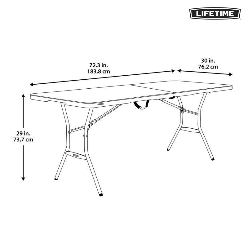 Lifetime 6-Foot Fold-In-Half Table