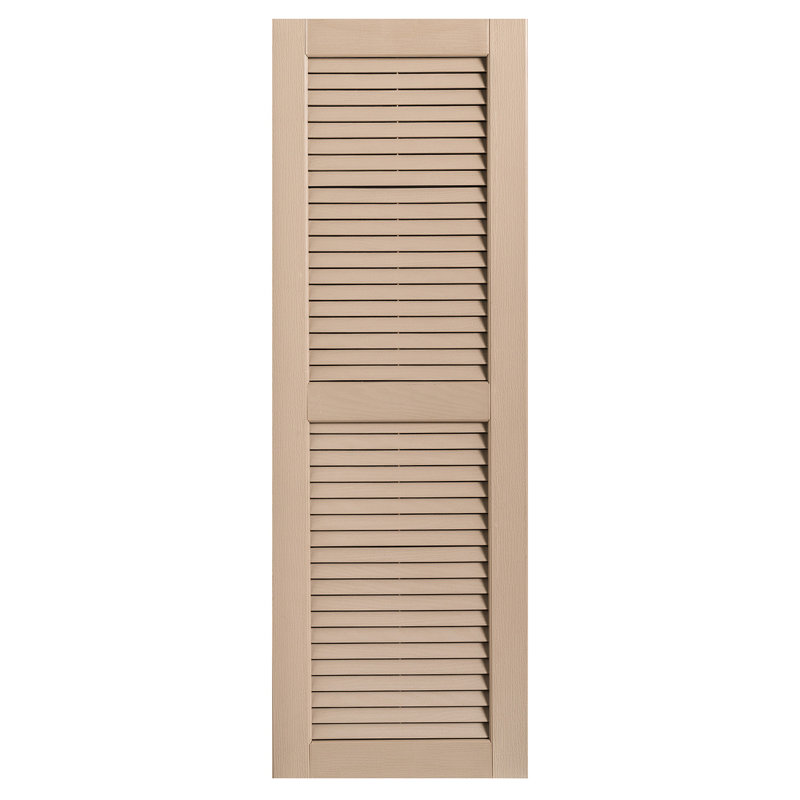 Paire de volets à persiennes droites, Grès, 53 po, 16 po