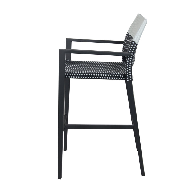 Chloe Stacking Bar Arm Chair, Black