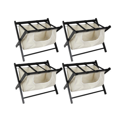 Ensemble de 4 valises pliantes en bois avec tablette