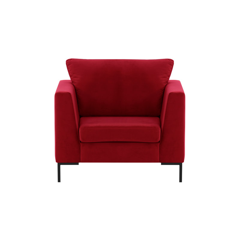 Holiday Velvet Armchair, Dark Red