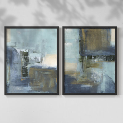 «Sand Pond Summer I», reproduction encadrée de qualité supérieure - prête à être accrochée - aucun clou requis - aucun clou requis