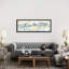 «Teal Abstract Horizontal», reproduction sur toile-34981162-72396467