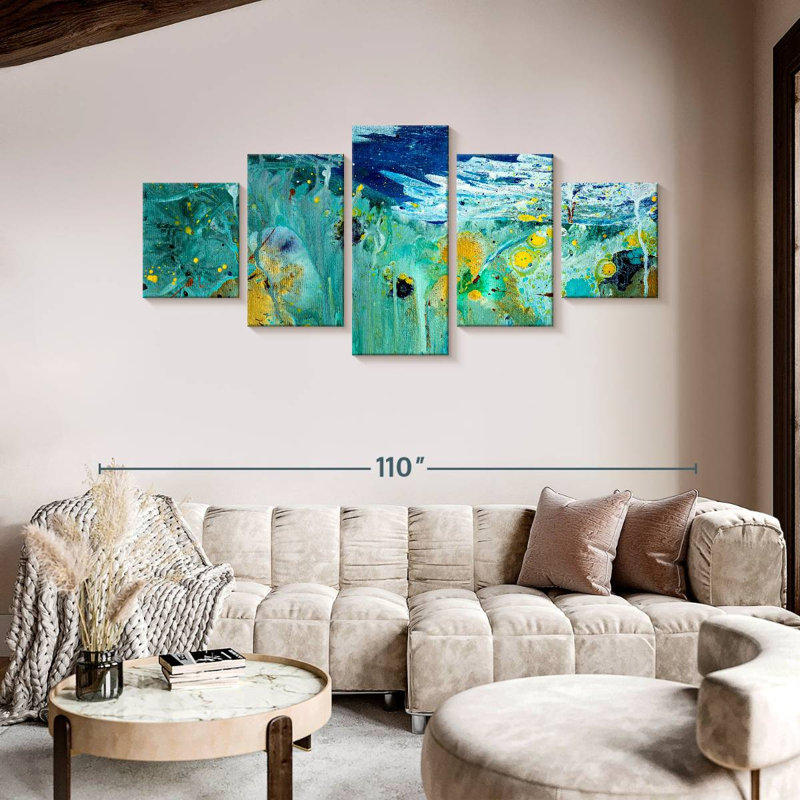 Acrylique sous l'eau, H 42 po x l 92 po