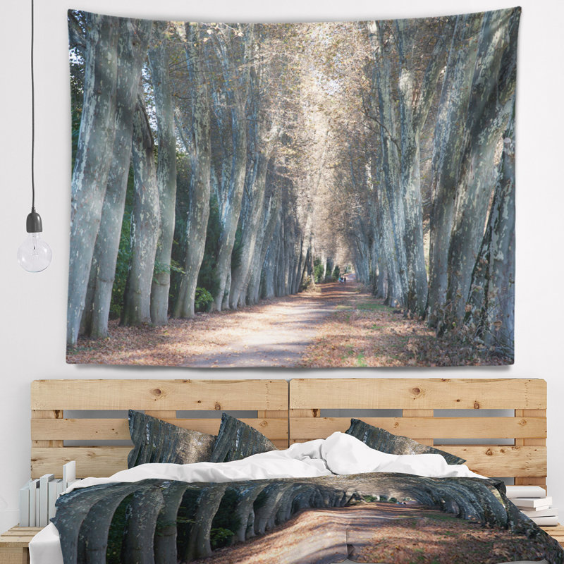 Tapisserie routier en bois d’automne épais, H 32 po x l 39 po