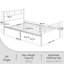 Minimalist Metal Slatted Bed Platform with Arrow Design Headboard-1221195390-1221307263