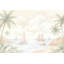 Décoration murale amovible de paysage de bord de mer tropical avec palmiers, voiliers-1408422085-1408422082