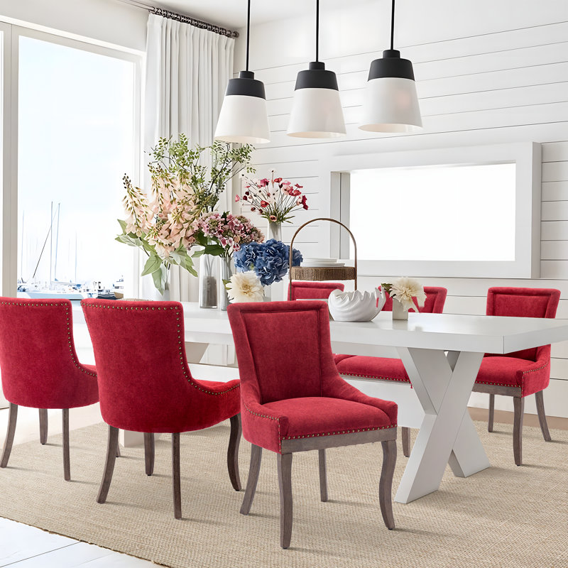 Chaise d'appoint Carmin, Rouge