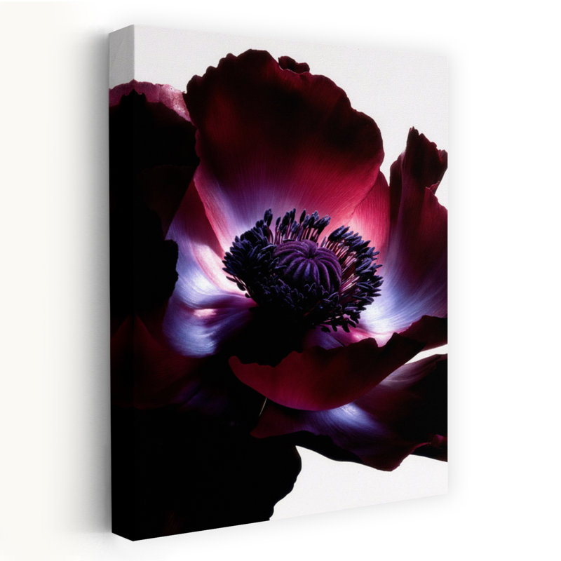 «Lightfall Florals - Opal Core Abstract», art mural contemporain, H 36 po x l 24 po