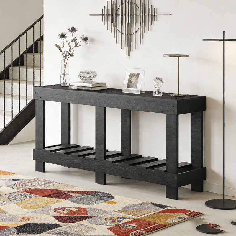 Table d'entrée 62,9 "Vintage, Noir