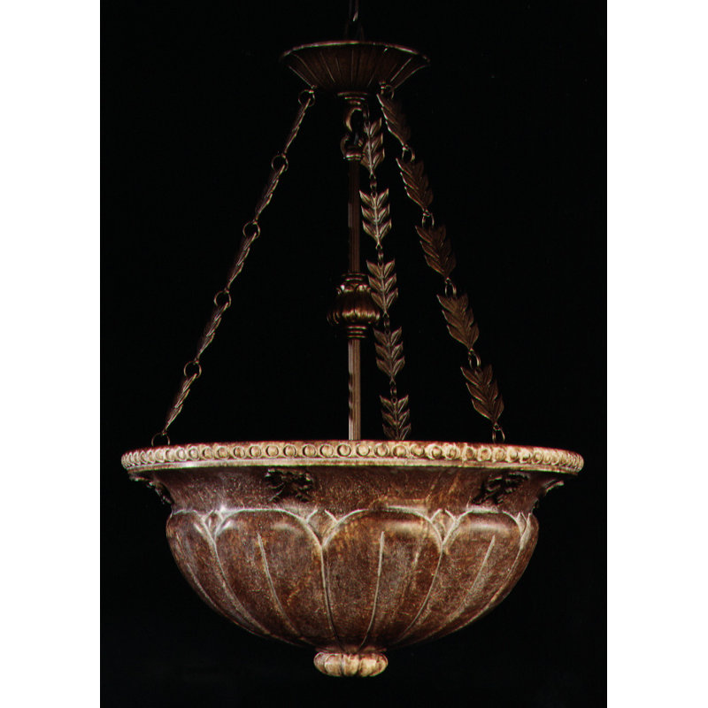 Digiovanni 3 - Light Uniform Flemish Bowl Pendant
