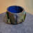 Sapphire Fracture Sculptural Vessel (Accent Vase) – Pal Tiya Series – 4.5″ H × 5″ W