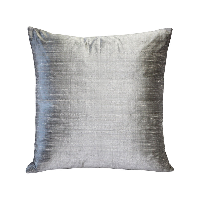 Housse et coussin à recouvrir carré Sankara, H 18 po x l 18 po x P 5 po, Argent