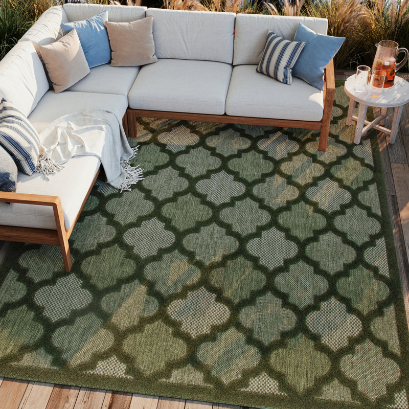 Tapis intérieur / extérieur rectangulaire Miyari, Rectangle 8 pi x 10 pi