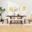 Charmant 6-Piece Extendable Dining Table Set with Removable Leaf, Dining Chair and Bench-1287587826-1287587825-1287587824