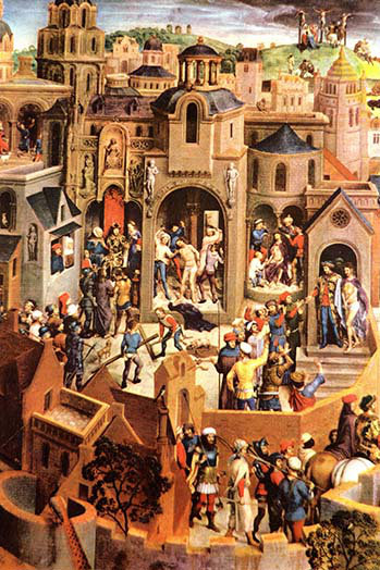 « la passion du christ »-impression d’art graphique, H 66 po x l 44 po x P 1,5 po