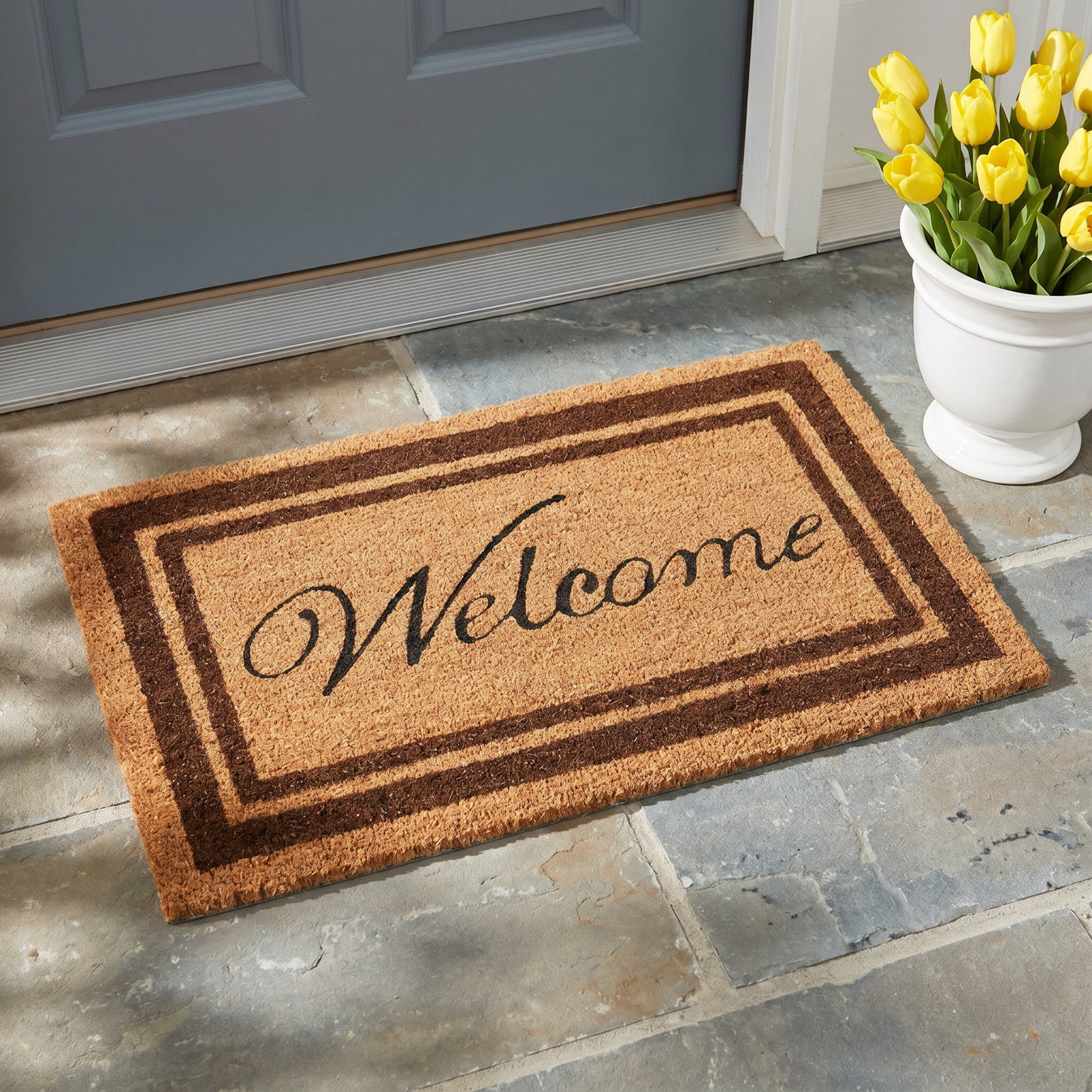 Stender Non-Slip Outdoor Doormat, Black, Rectangle 2' x 3'
