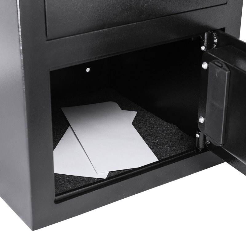 Coffre-fort à clavier de 72 pi³, deux codes NIP, protection anti-pêche, acier, noir, 35 cm (P) x 40 cm (L) x 40 cm (H), 19,3 kg avec codes et mécanisme, dimensions : profondeur, largeur, hauteur.