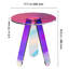 Table d'appoint ronde irisée, table de bout en acrylique, table basse en acrylique transparent arc-en-ciel pour boire, manger, grignoter dans le salon, la chambre à coucher et le bureau