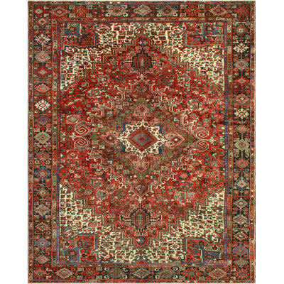 Daniyaal One-of-a-Kind 9'7" x 12'6" 1980s Rectangle Wool Area Rug in