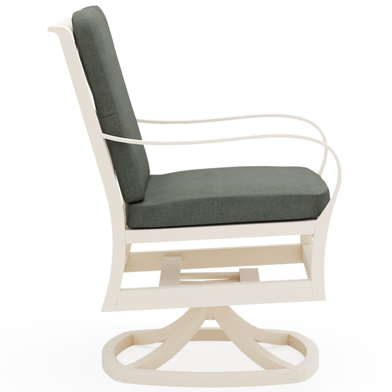 Woodard Swivel Dining Arm Chair with Optional back cushion - Thumbnail 5