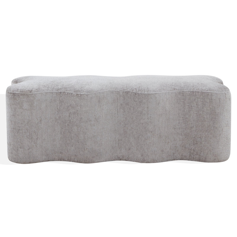 Banc en chenille Sellma, Gris chenille