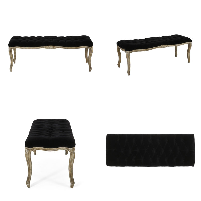 Keadrian Velvet Upholstered Bench