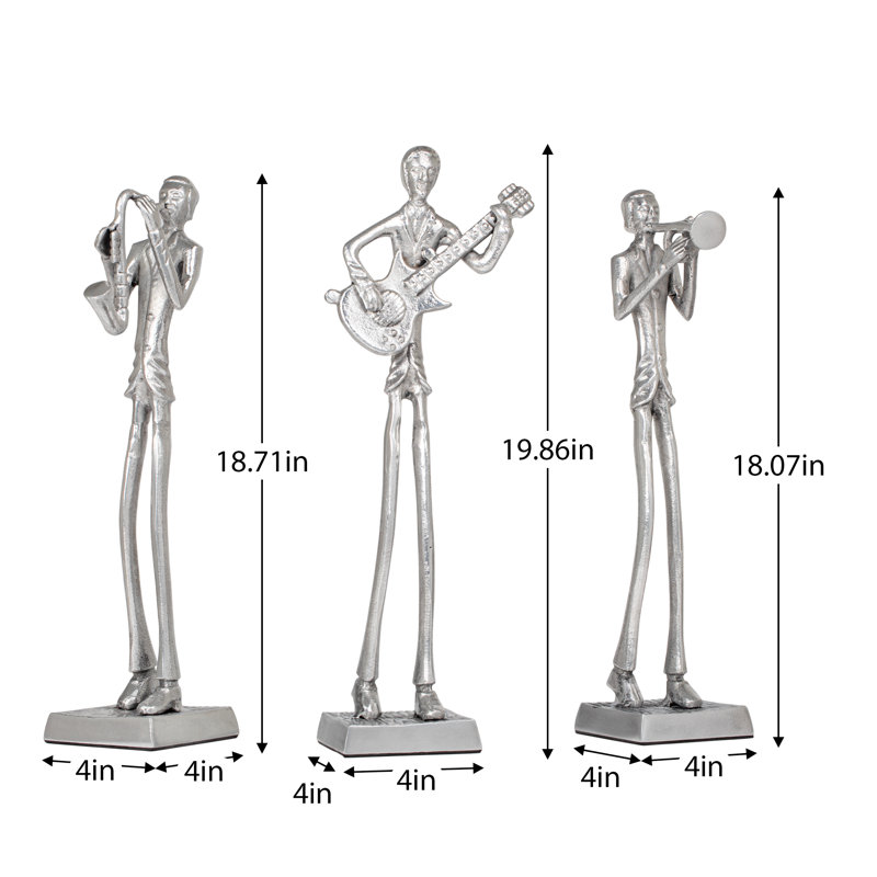 Sculpteurs debout en aluminium (ensemble de 3)