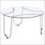 Ensemble de tables basses rondes chromées 2 pièces avec dessus en verre trempé, parfait pour les salons modernes et élégants
