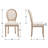 Fiquett Linen Upholstered Solid Wood King Louis Back Side Chairs (Set of 2)-1536458011-1535325504