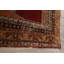 Tapis décoratif en laine rouge anatolian rouge/brun 3 pi 10 po x 5 pi 1 po one-of-a-kind noué à la main