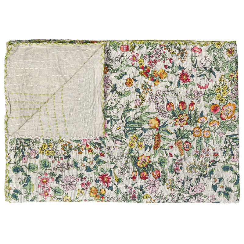 Kantha Throw Blanket