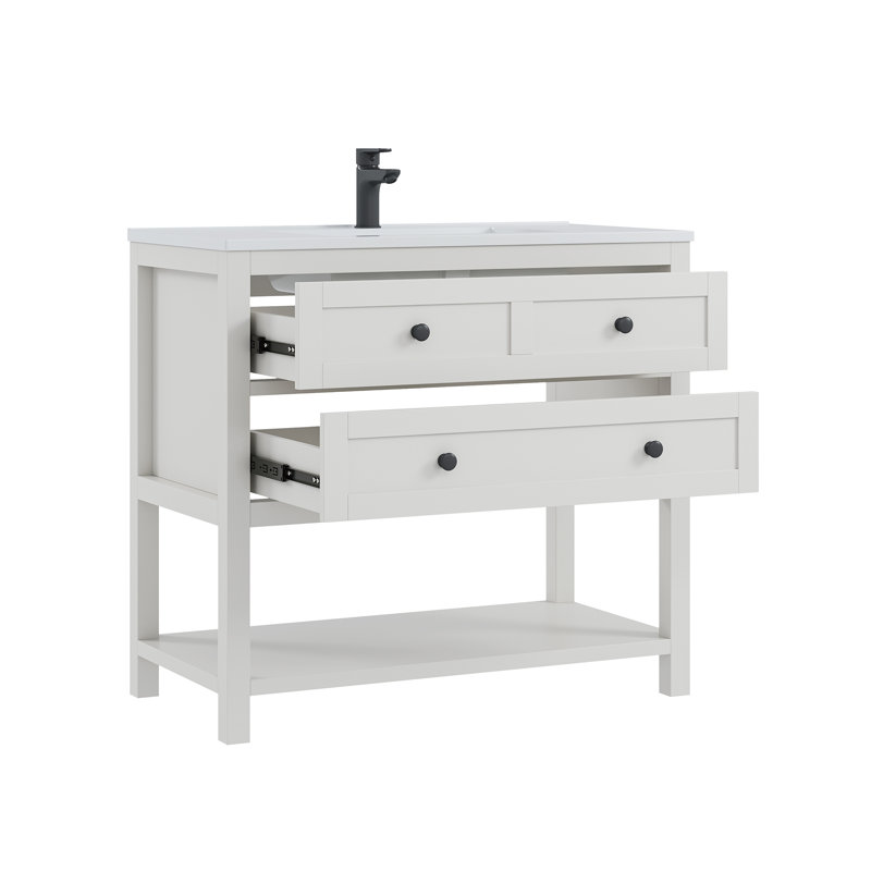 Meuble-lavabo simple Wilce Meltiva, 36", Blanc